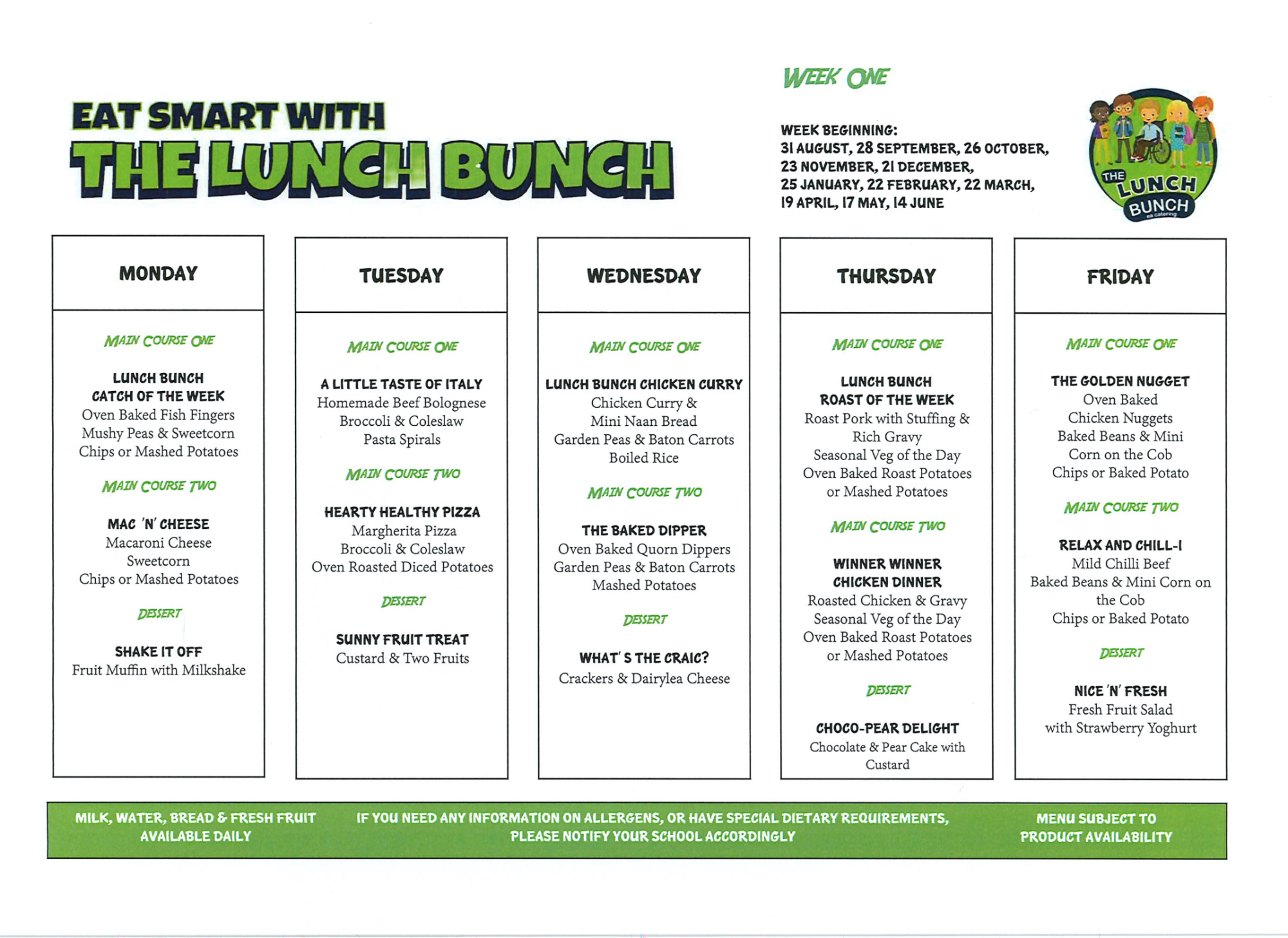 Dinner Menu